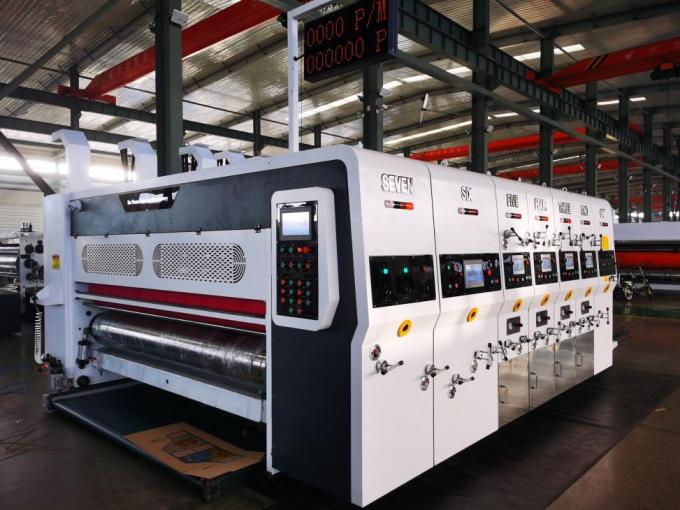 Pry-D1224 Hoge snelheid Volledige automatische 4 kleuren Flexo afdrukken Slot Slot Die snijstapelmachine 6