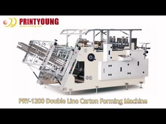 PRY-1200 Volledig automatische dubbele lijn hamburger doos karton oprichten vormen maken machine