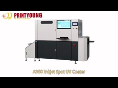 A350 digitale 3 stuks printkoppen 1080 DPI inkjet spot UV-coatingmachine
